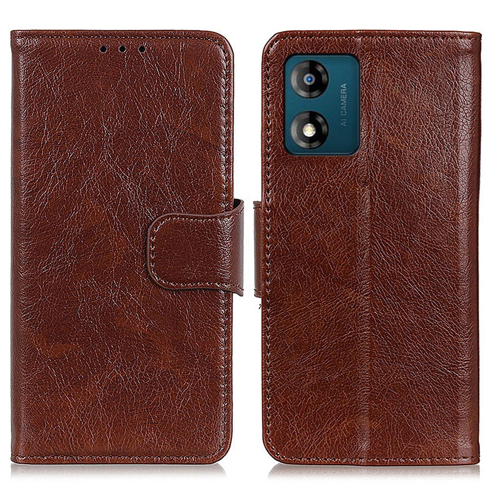 For Motorola Moto E13 4G Phone Stand Cover Nappa Texture Split Leather Wallet Cell Phone Case For Motorola Moto E13 4G Phone Stand Cover Nappa Texture Split Leather Wallet Cell Phone Case